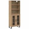 vidaXL Bufet 2 buc. Stejar Artizanal 69,5 x 34 x 180 cm