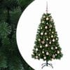 vidaXL Brad de Crăciun artificial cu globuri 120 cm 150 LED-uri