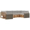 vidaXL Set de canapele de exterior 6 buc. Natural și gri deschis