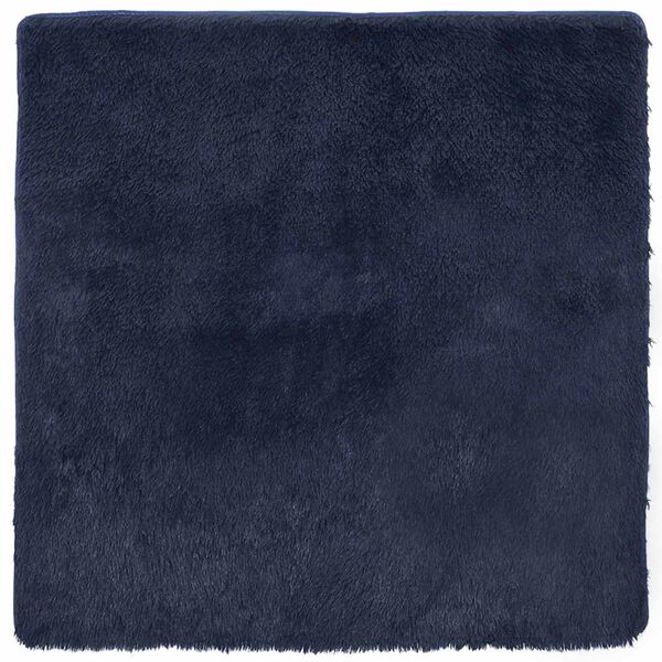vidaXL Covor shaggy cu pom înalt, NAVARRA, bleumarin, 120x120 cm