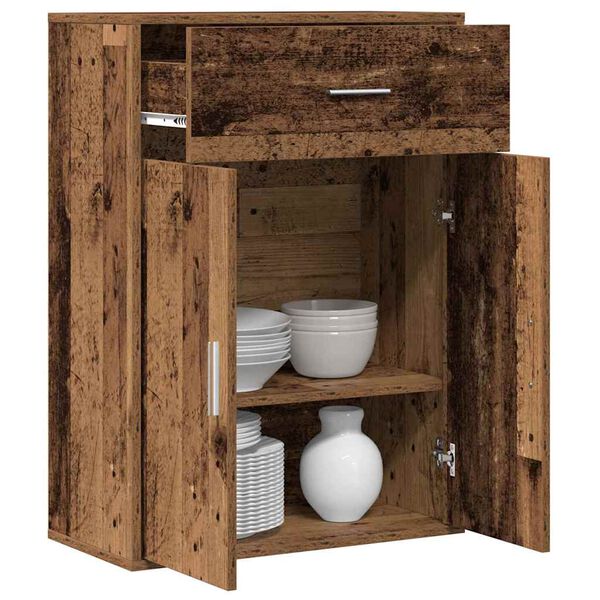 vidaXL Bufet cu sertar Lemn vechi 60 x 30 x 84 cm Lemn compozit