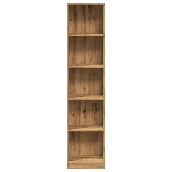 vidaXL Bibliotecă lemn stratificat stejar artizanal 40x24x176 cm