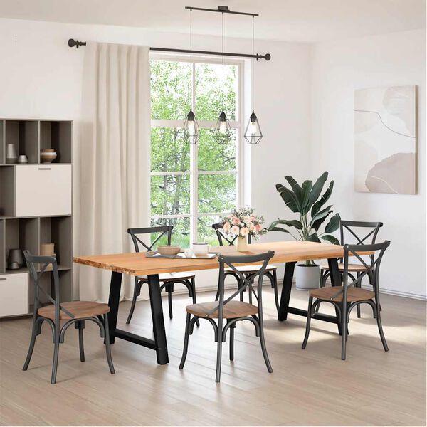 vidaXL Picioare de masă în formă de A, 2 buc., negru, 100x(72-73) cm, oțel