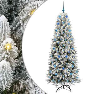 vidaXL Brad de Crăciun artificial Alb 210 cm