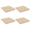 vidaXL Perne de Șezut SOEST 4 buc. 100% Polyester Crem 70 x 70 x 7 cm