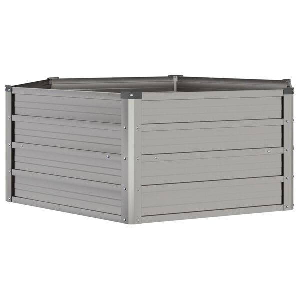 vidaXL Strat înălțat de grădină, ruginiu, 129x129x45 cm, oțel corten