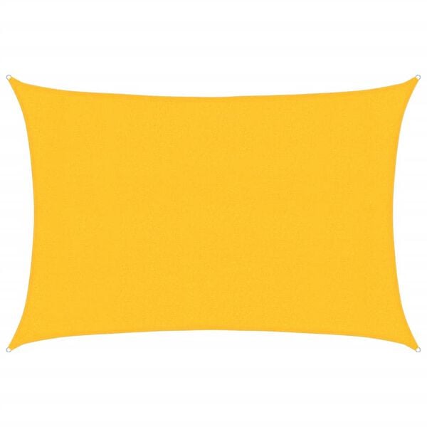 vidaXL P&acirc;nză parasolar, galben, 3x4 m HDPE, 160 g/m&sup2;