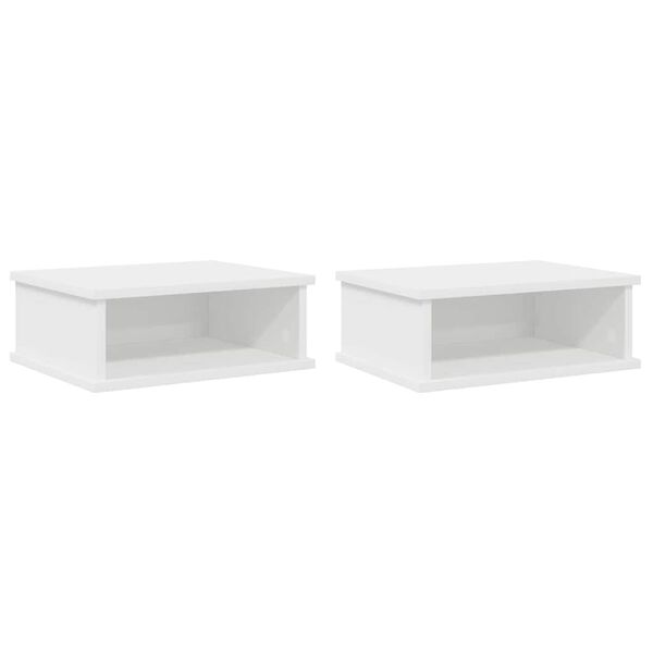 vidaXL Noptieră 2 pcs Alb 40 x 31 x 15 cm Lemn compozit