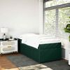 vidaXL Pat box spring cu saltea, verde &icirc;nchis, 90x200 cm, catifea