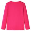 Tricou pentru copii cu mâneci lungi, roz aprins, 104