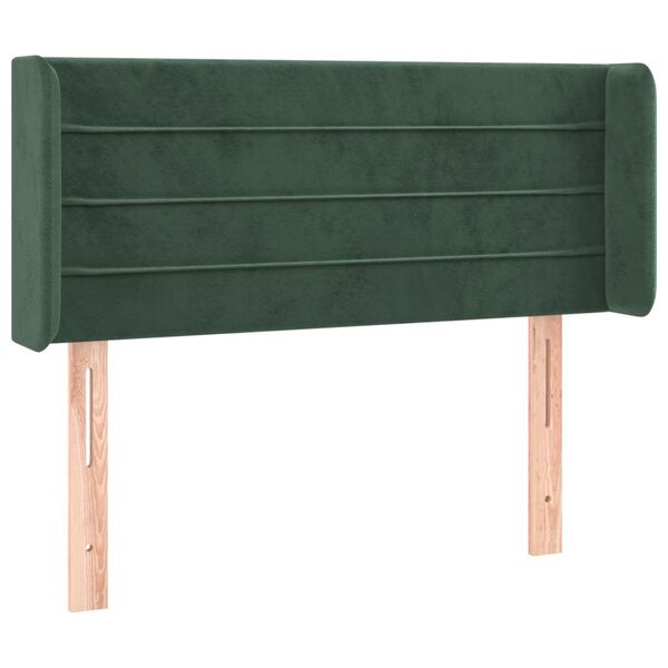 vidaXL Tăblie pat cu aripioare verde &icirc;nchis 83x16x78/88 cm catifea