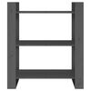 vidaXL Bibliotecă/Separator cameră, gri, 80x35x91 cm, lemn masiv pin