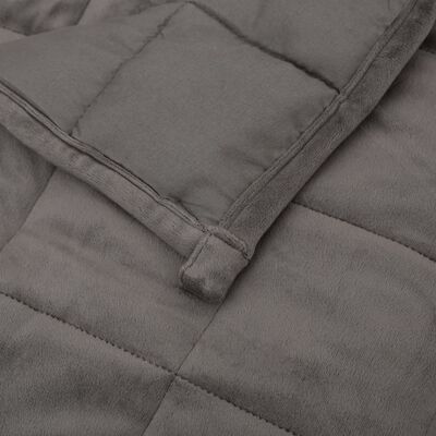 vidaXL Pătură cu greutăți, gri, 220x240 cm, 15 kg, material textil