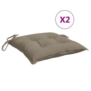 vidaXL Perne de scaun, 2 buc., gri taupe, 40x40x7 cm, textil oxford