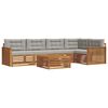 vidaXL Set de canapele de exterior 6 buc. Gri natural și deschis