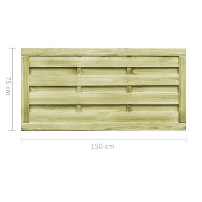 vidaXL Porți de grădină 2 buc. verde 150x75 cm lemn de pin tratat