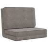 vidaXL Scaun de podea pliabil, gri deschis, material textil