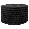 vidaXL Sfoară din Bumbac 20 mm 100 m Negru 100% bumbac