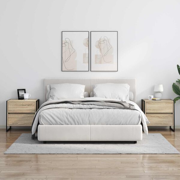 vidaXL Noptieră cu sertar Sonoma 50 x 39.5 x 50 cm Lemn compozit