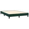 vidaXL Pat box spring cu saltea, verde &icirc;nchis, 140x200 cm, catifea