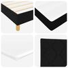 vidaXL Pat cu arcuri cu pernă cu headboard Negru 120 x 200 cm țesătură