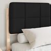 vidaXL Cadru de pat cu tăblie tapițată cu headboard Negru 150 x 200 cm