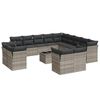 vidaXL Set mobilier de grădină cu perne,14 piesegri deschis, poliratan