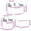 vidaXL Set de Mobilier pentru Exterior 4 pcs Bej și alb crem Ratan PE