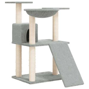 vidaXL Ansamblu de pisici, st&acirc;lpi din funie sisal, gri deschis, 83 cm