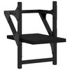 vidaXL Rafturi de perete cu bare, 2 buc, negru, 20x25x30 cm