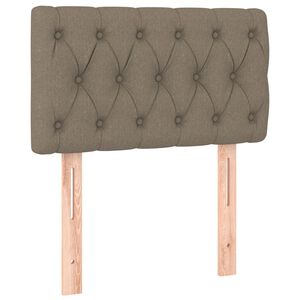 vidaXL Tăblie de pat, gri taupe, 80x7x78/88 cm, textil
