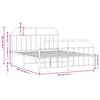 vidaXL Cadru pat metalic cu tăblie de cap/picioare, negru, 150x200 cm