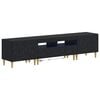 vidaXL Dulap TV LED cu 5 piese Negru Lemn prelucrat