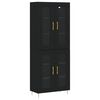 vidaXL Dulap &icirc;nalt, negru, 69,5x34x180 cm, lemn compozit