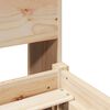 vidaXL Pat cu bibliotecă fără saltea, 120x200 cm, lemn masiv de pin