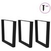 vidaXL Picioare de masă &icirc;n formă de V, 3 buc., negru, 80x(72-73,3) cm, oțel