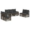 vidaXL Set de canapele pentru grădină 7 pcs Gri și gri &icirc;nchis
