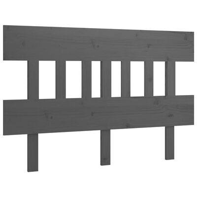 vidaXL Tăblie de pat, gri, 203,5x3x81 cm, lemn masiv de pin