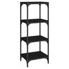 vidaXL Bibliotecă, negru, 40x33x100 cm, lemn compozit și oțel