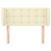vidaXL Tăblie de pat cu aripioare crem 93x23x78/88 cm piele ecologică