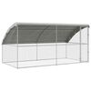 vidaXL Cușcă pentru pui cu 1 ușă 2 buc. Argintiu 400x200x200cm