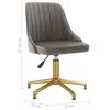 vidaXL Scaune de masă pivotante, 4 buc., gri deschis, catifea
