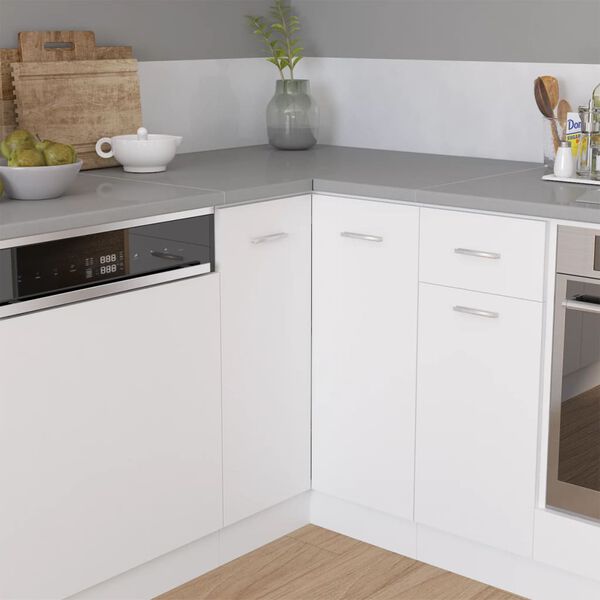 vidaXL Blat de bucătărie colțar, gri, lemn prelucrat