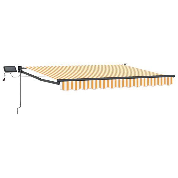 vidaXL Marchiză retractabilă manuală cu led-uri 3,5 x 2,5 m