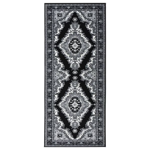 vidaXL Covor traversă BCF, negru, 100x250 cm