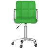 vidaXL Scaune de sufragerie pivotante 4 buc. piele artificială verde