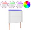 vidaXL Tăblie de pat cu LED, alb, 103x16x118/128 cm, piele ecologică