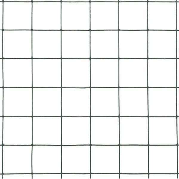 vidaXL Plasă de sârmă găini, verde, 10 x 0,5 m, oțel cu înveliș PVC