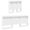 vidaXL Pat bibliotecă cu headboard Alb 100 x 200 cm Lemn compozit