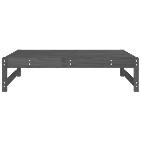 vidaXL Taburet de grădină, 120x80 cm, gri, lemn masiv de pin